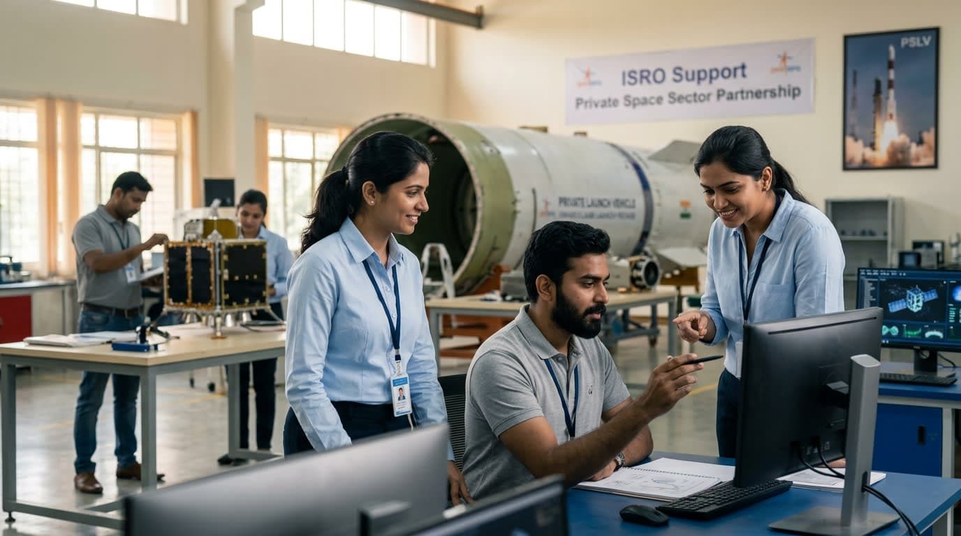 India's Space Sector Witnesses Private Surge, Bolstered by ISRO Support