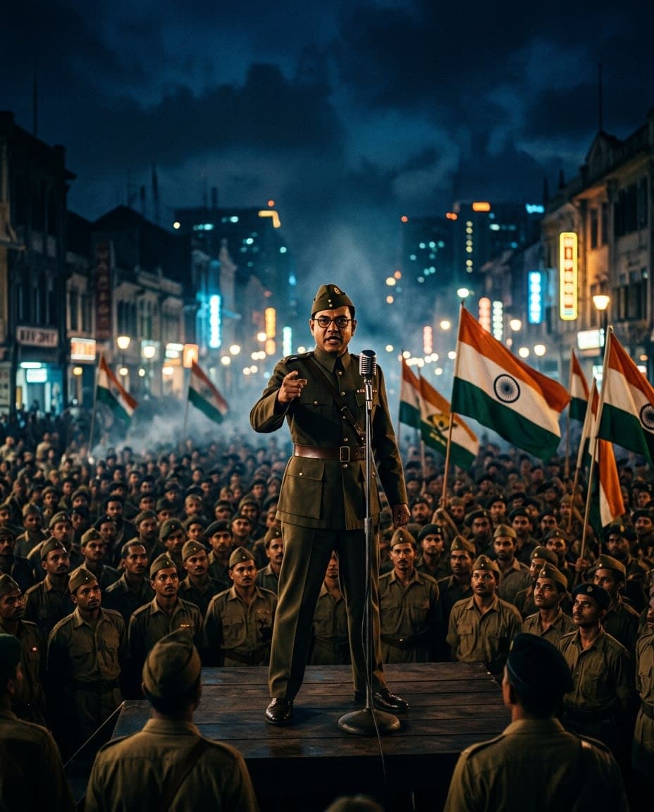 Subhas Chandra Bose Assumes Supreme Command of Azad Hind Fauj on July 5, 1943